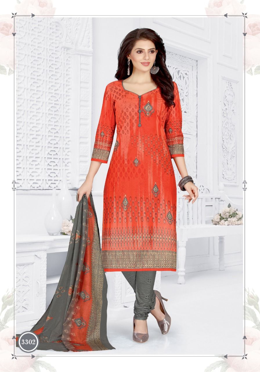 Cotton Pluse Tara 33 Fancy Designer Regular Wear Cotton Printed Dress Material